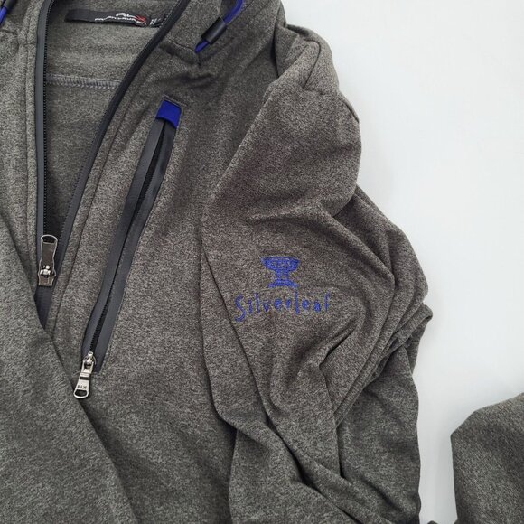 RLX Ralph Lauren x Silverleaf Full Zip Mens Medium Charcoal Performance Hoodie - Picture 8 of 10